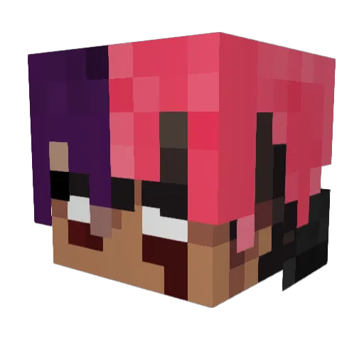 Wiadereczko Minecraft avatar head, 3D render