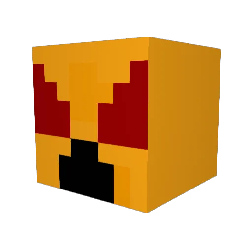WibbleWaffle Minecraft avatar head, 3D render