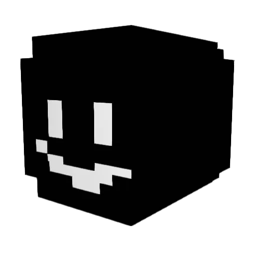 Wibe Minecraft avatar head, 3D render