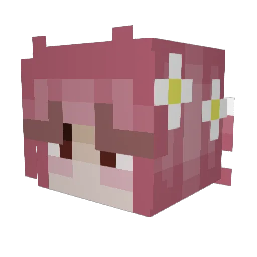 WibilMC Minecraft avatar head, 3D render