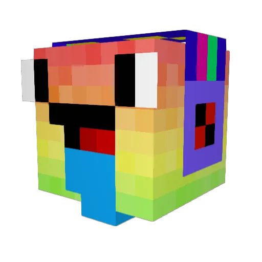 Wiborg10 Minecraft avatar head, 3D render