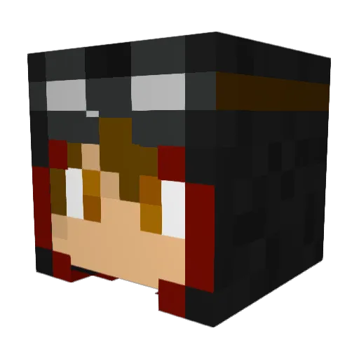 Wicayld Minecraft avatar head, 3D render