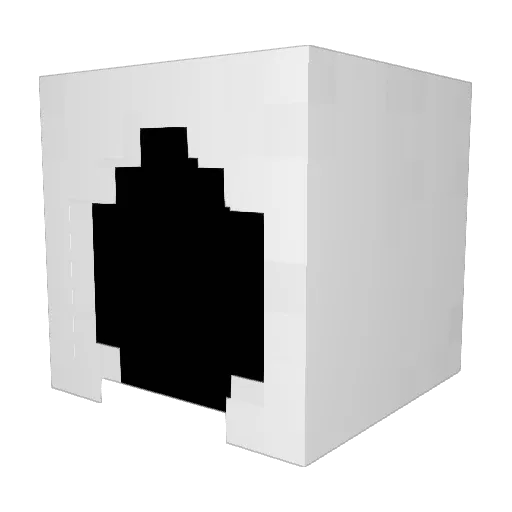 Wiceee Minecraft avatar head, 3D render