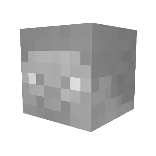 Wichitawings Minecraft avatar head, 3D render