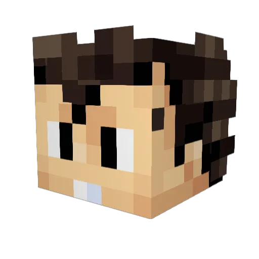 WichoD2 Minecraft avatar head, 3D render