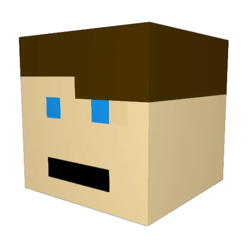Wichtelix Minecraft avatar head, 3D render