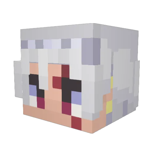 WickWRLD Minecraft avatar head, 3D render