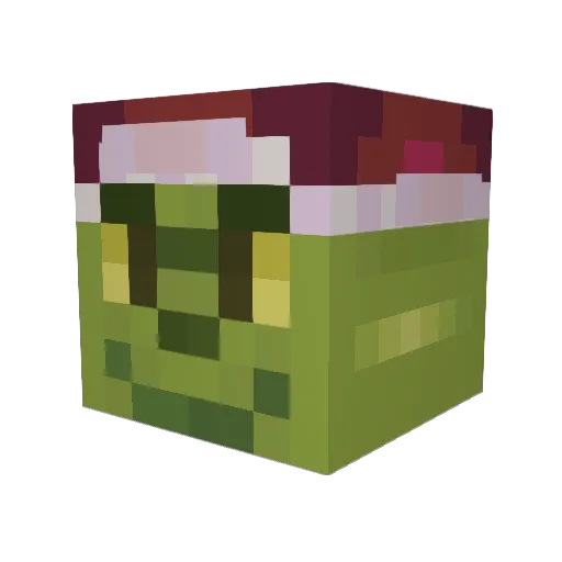 WickedB Minecraft avatar head, 3D render