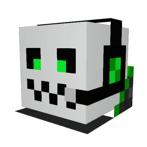 WickedBiker123 Minecraft avatar head, 3D render