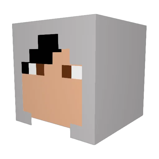 WickedCheetah Minecraft avatar head, 3D render