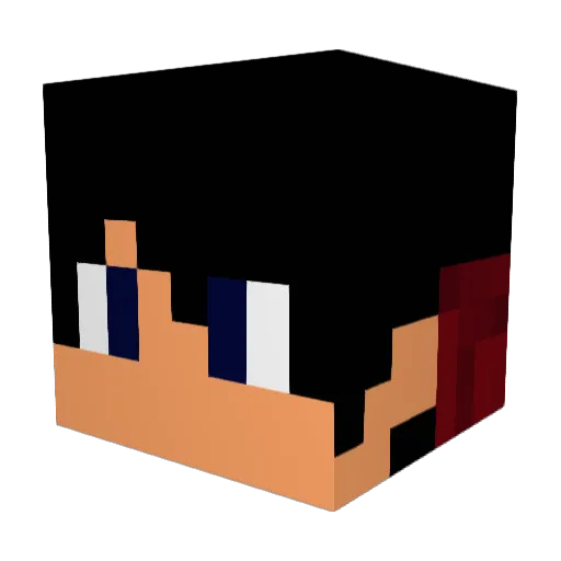 WickedImpulseX Minecraft avatar head, 3D render