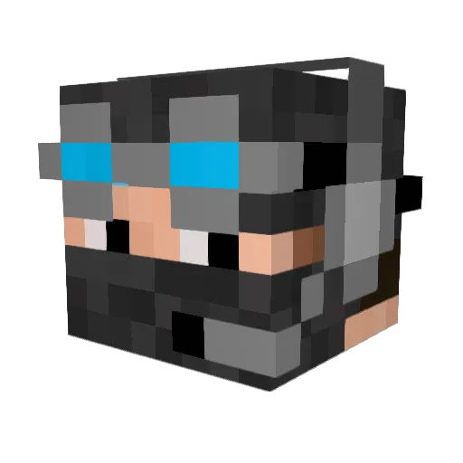 WickedJake Minecraft avatar head, 3D render