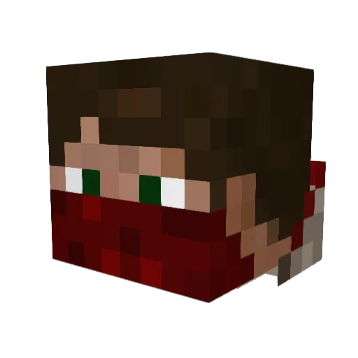 WickedKniveZ Minecraft avatar head, 3D render
