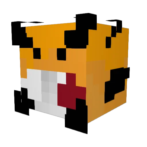 WickedRats Minecraft avatar head, 3D render