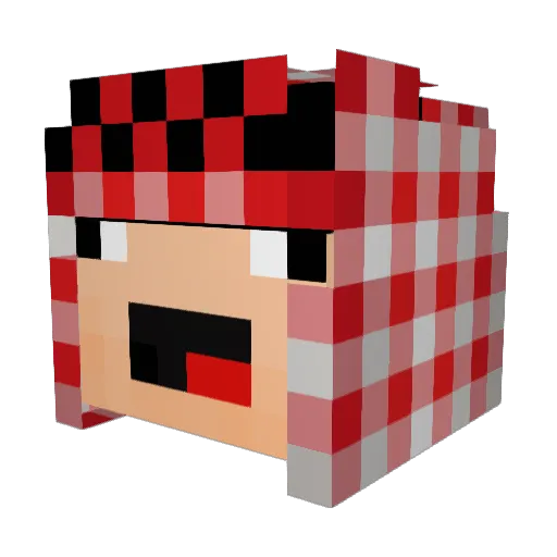 WickedTJ05 Minecraft avatar head, 3D render