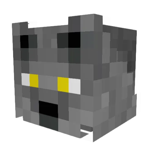 WickedTroll Minecraft avatar head, 3D render