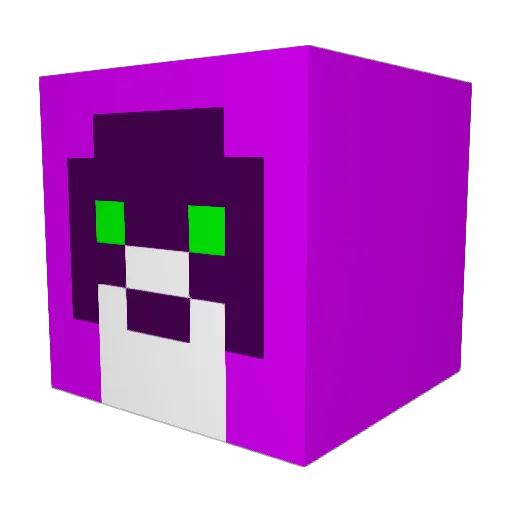 WickedWiz Minecraft avatar head, 3D render