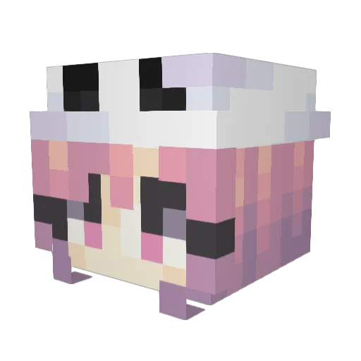WickedWolfheart Minecraft avatar head, 3D render