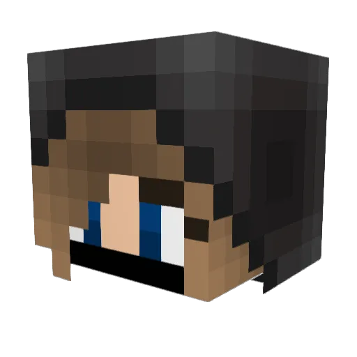 Wicked_Blue Minecraft avatar head, 3D render