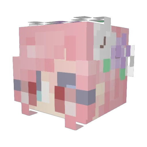 Wicked_Lady Minecraft avatar head, 3D render