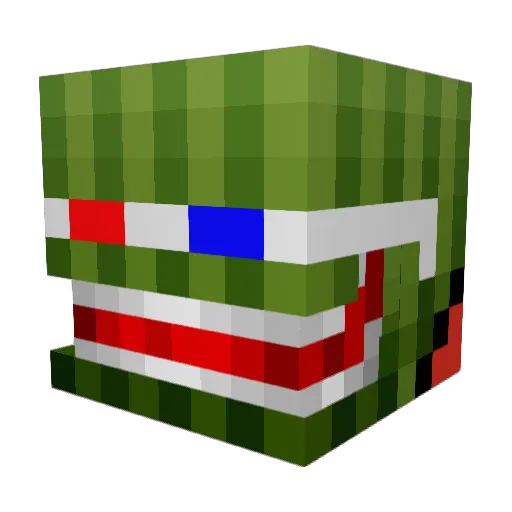 Wickednm9 Minecraft avatar head, 3D render