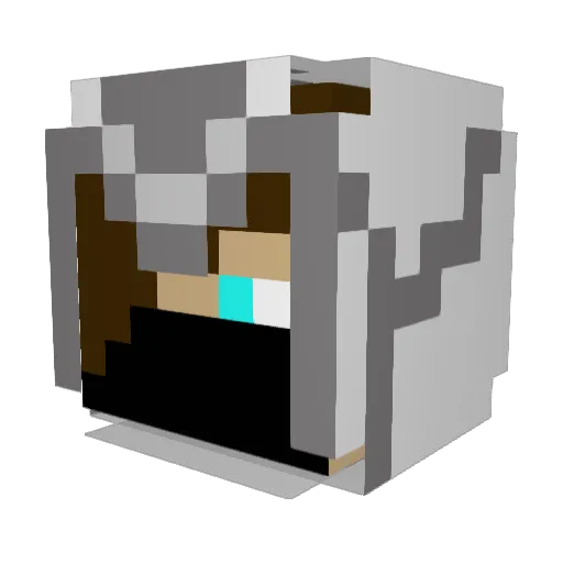 Wickedsy Minecraft avatar head, 3D render