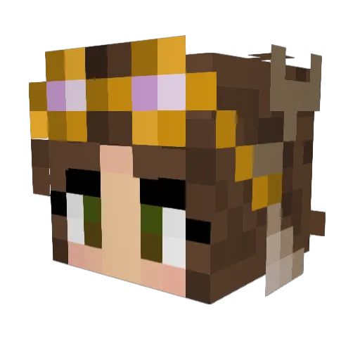 WickerWaxing Minecraft avatar head, 3D render