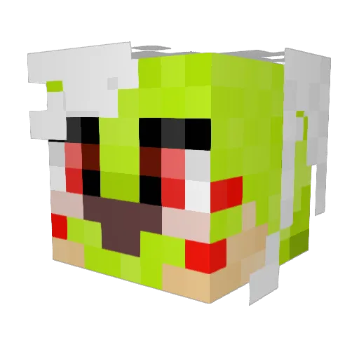 Wickfur Minecraft avatar head, 3D render