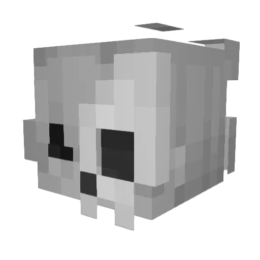 Wicks Minecraft avatar head, 3D render