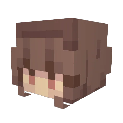 Wickuu Minecraft avatar head, 3D render