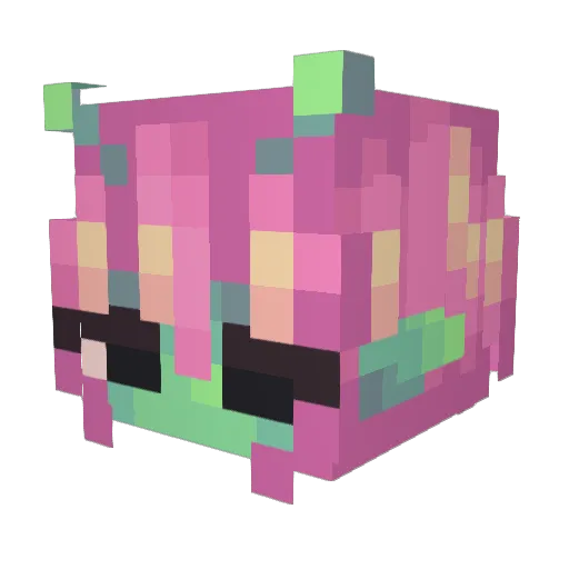 Wickwheat Minecraft avatar head, 3D render