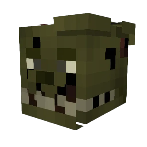 Wickworst Minecraft avatar head, 3D render