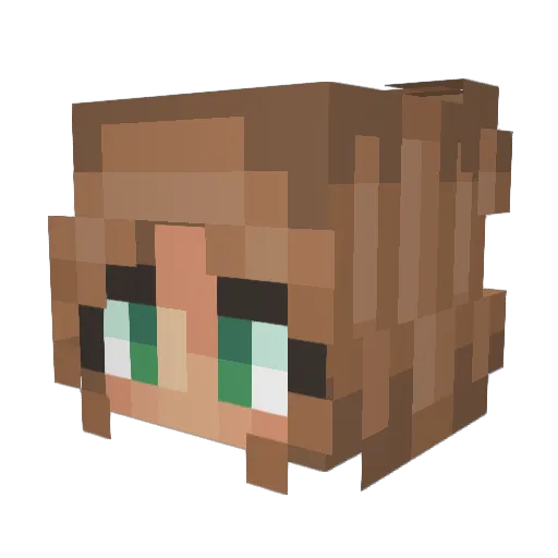 Wicky_92 Minecraft avatar head, 3D render
