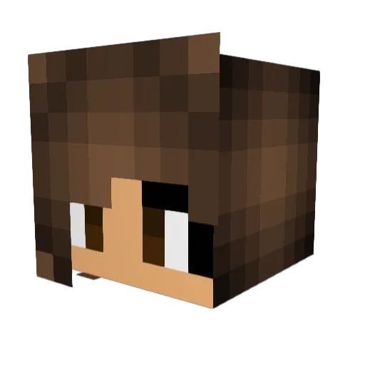 WickzGameur Minecraft avatar head, 3D render