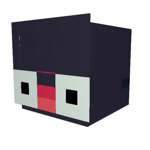 WideEyes101 Minecraft avatar head, 3D render