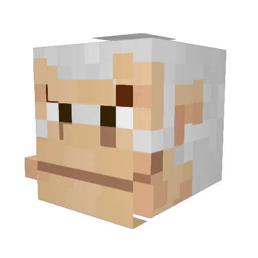 Widepeepofattt Minecraft avatar head, 3D render