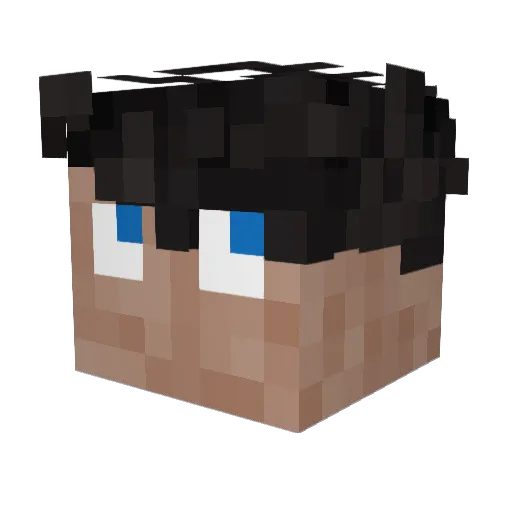 Wider_77 Minecraft avatar head, 3D render