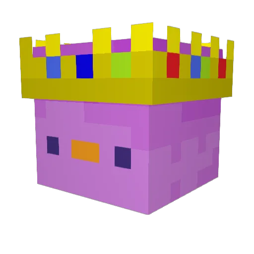 Widerd Minecraft avatar head, 3D render