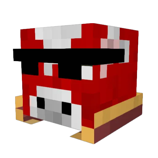Widgety Minecraft avatar head, 3D render