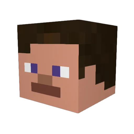 Widmor_ Minecraft avatar head, 3D render