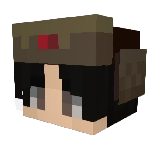WidoKekw Minecraft avatar head, 3D render