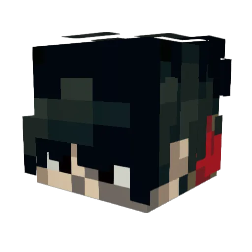 WidoYT Minecraft avatar head, 3D render