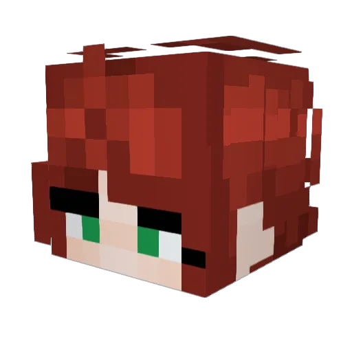 Widow_08 Minecraft avatar head, 3D render