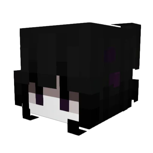 Widowblue Minecraft avatar head, 3D render