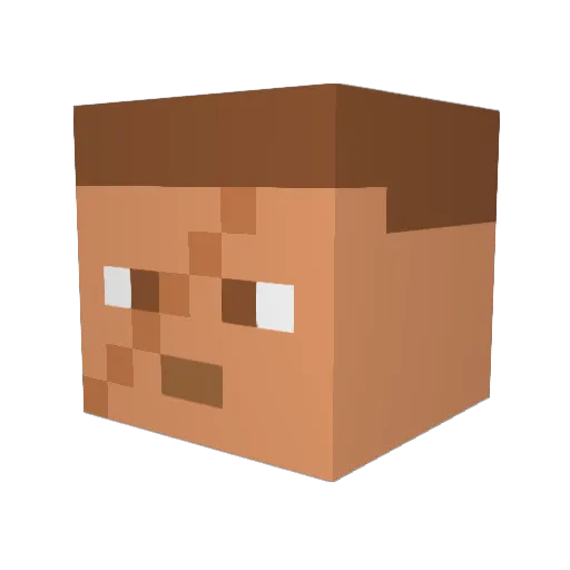 Widower_ Minecraft avatar head, 3D render