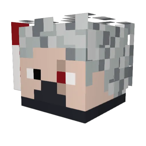 WiebeTH_ Minecraft avatar head, 3D render