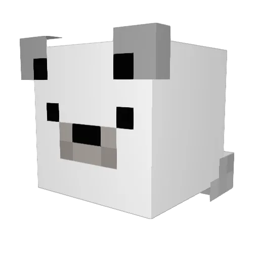 Wiebelen Minecraft avatar head, 3D render