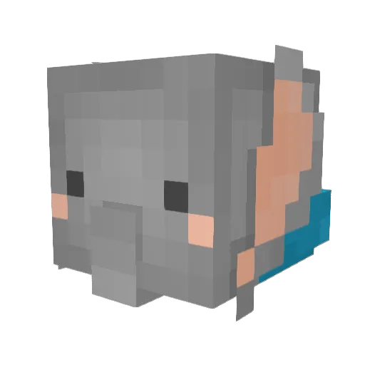 Wiebke03 Minecraft avatar head, 3D render