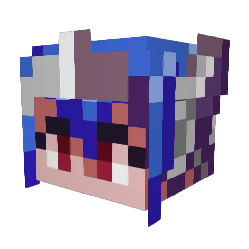WiedenKatze Minecraft avatar head, 3D render