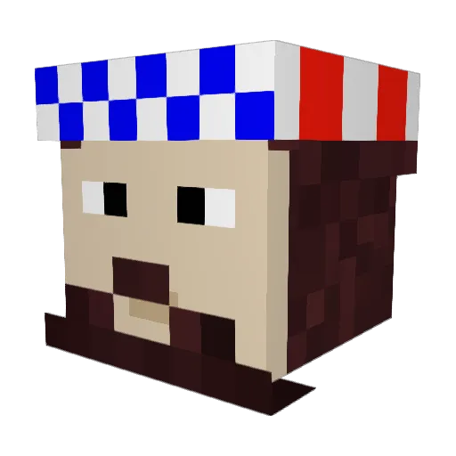 Wielder_Two Minecraft avatar head, 3D render